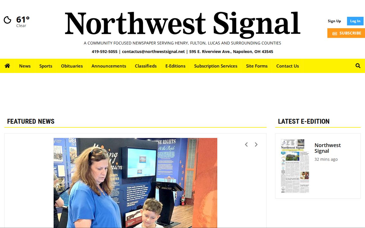 Henry County Northwest Signal local news source page