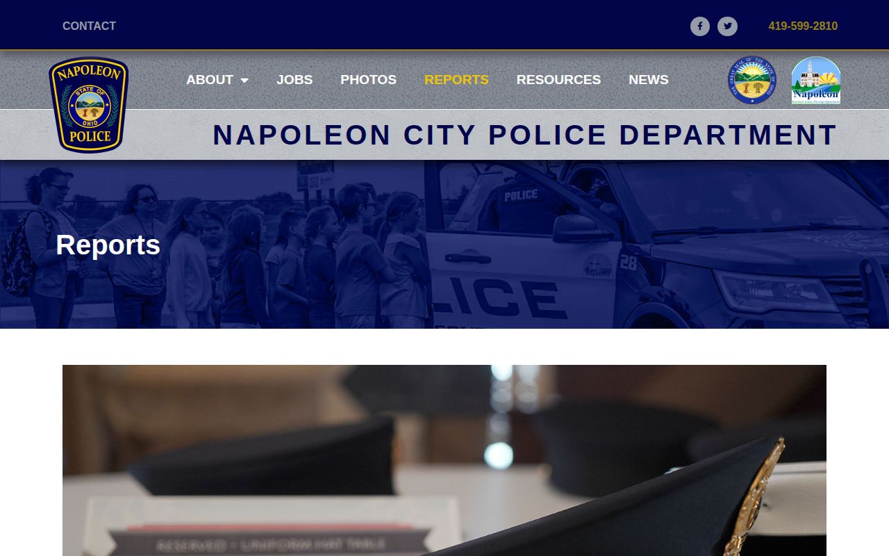 Napoleon Police reports and press-release record source for Napoleon booking context